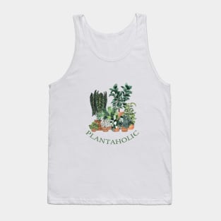 Plantaholic House Plants Illustration 3 Tank Top